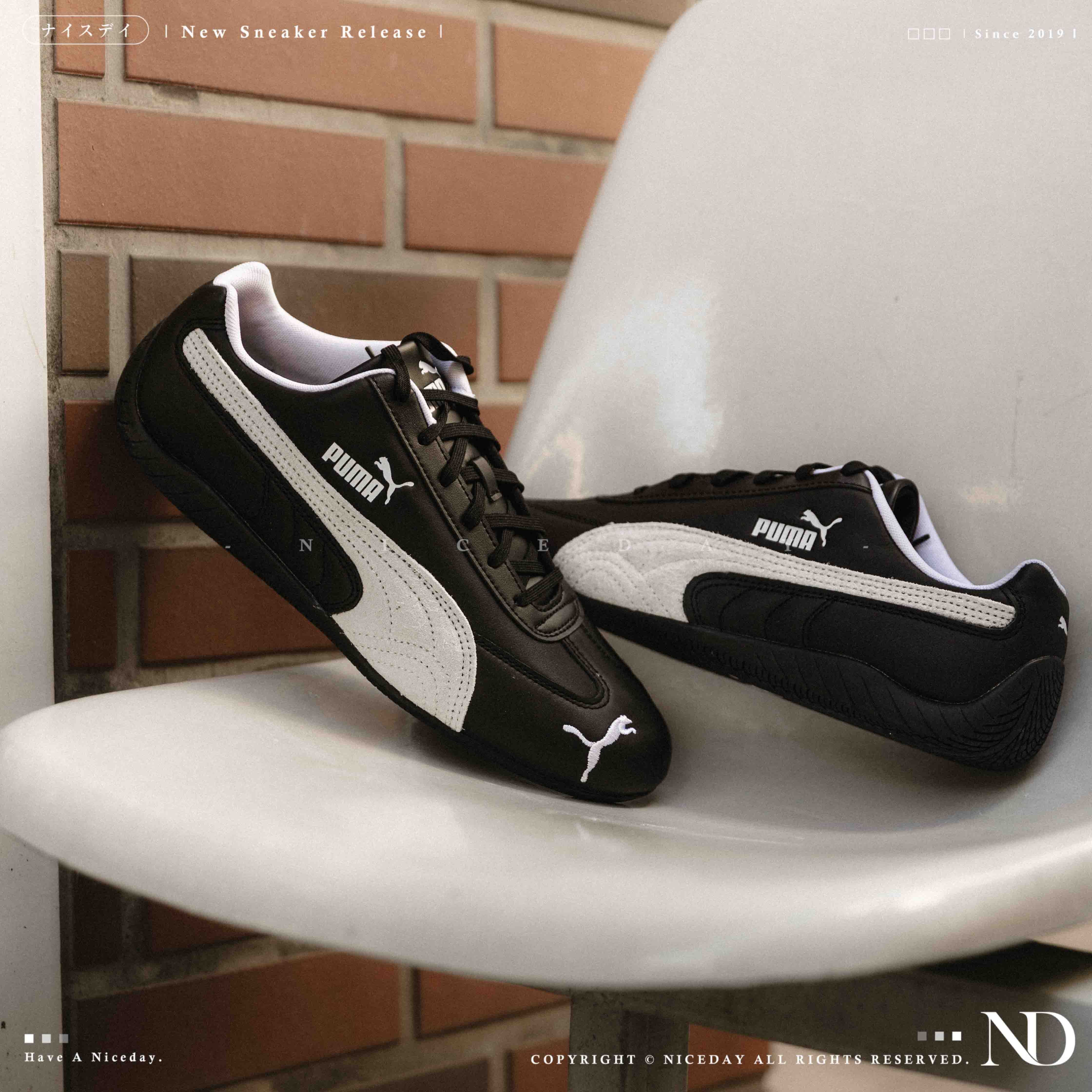 NICEDAY 現貨 PUMA SPEEDCAT LTHR 黑 白 太極 皮革 薄底 復古 賽車鞋 403175