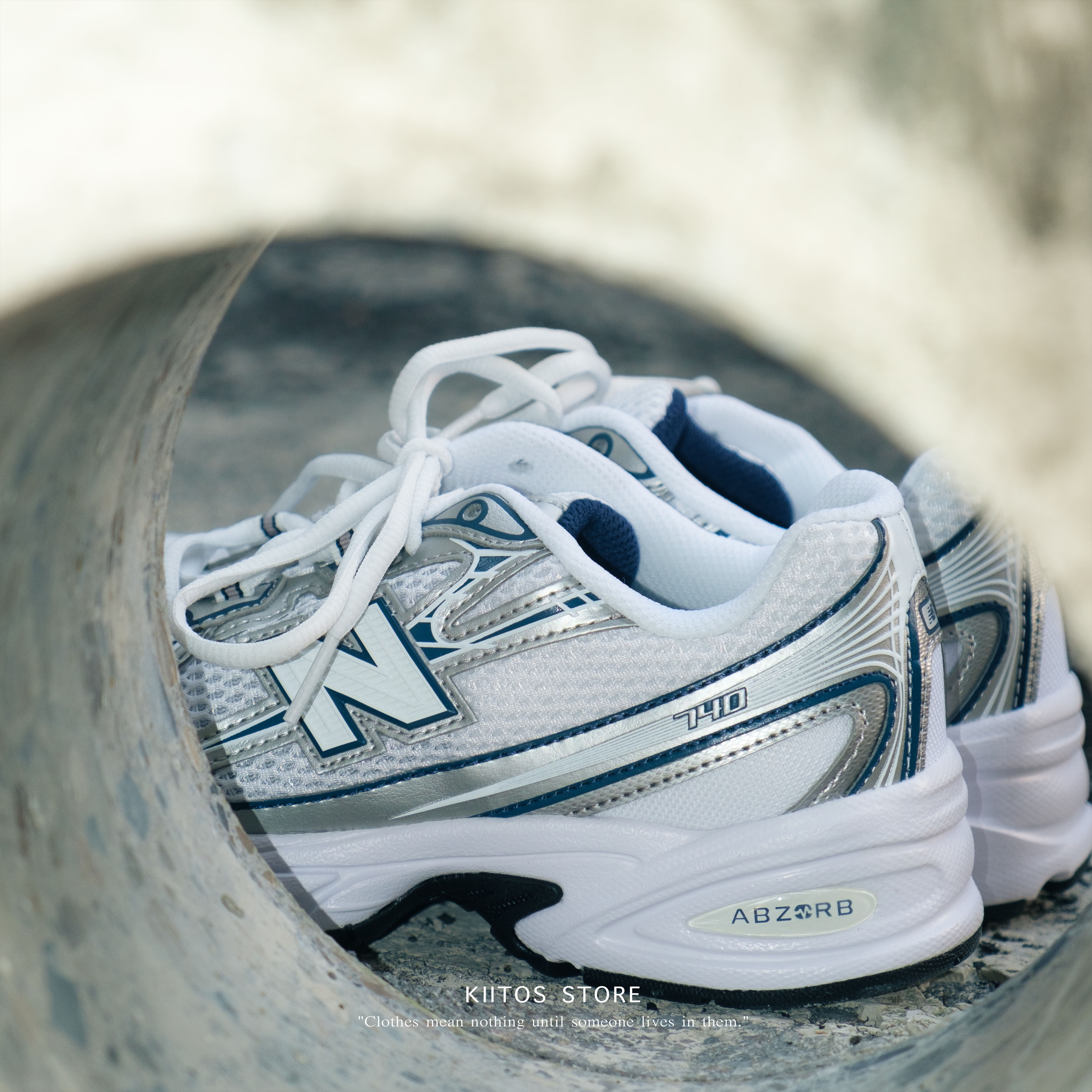 NEW BALANCE 740 白銀藍 銀灰 白藍 深藍  男女鞋 U740WN2