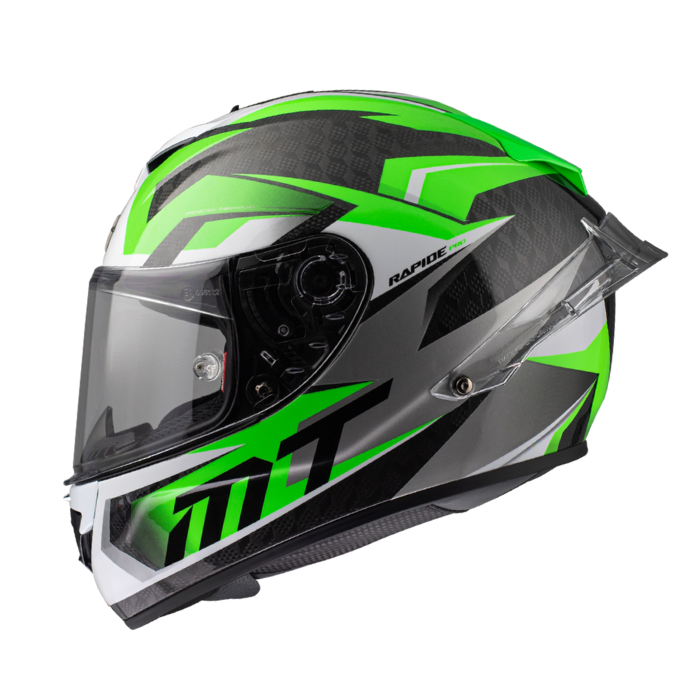 MT HELMETS 最輕量版本碳纖系列 RAPIDE PRO CARBON FUGAZ A6 GLOSS PEARL FLUOR GREEN 亮面