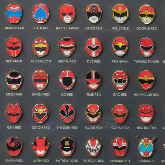 240349 Pbandai 預訂 2026/1月 スーパー戦隊シリーズ50周年記念　歴代レッド　額装ピンズセット