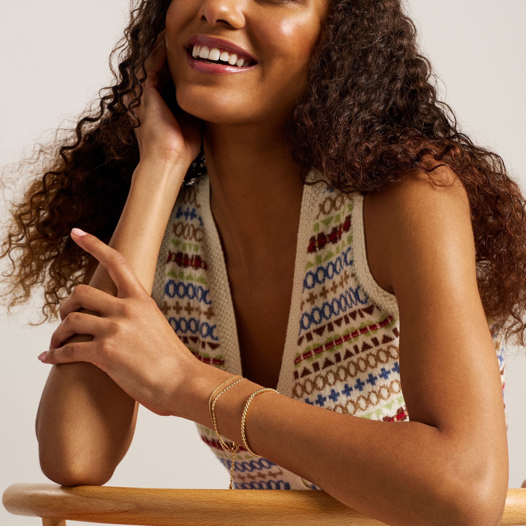 Heritage 金耀疊鍊黃銅手鍊禮盒組-金色 JA7293SET