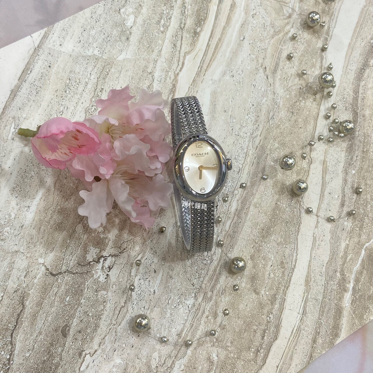 【COACH】 Sammy 橢圓簡約編織米蘭女錶CO14504566 23mm 現代鐘錶