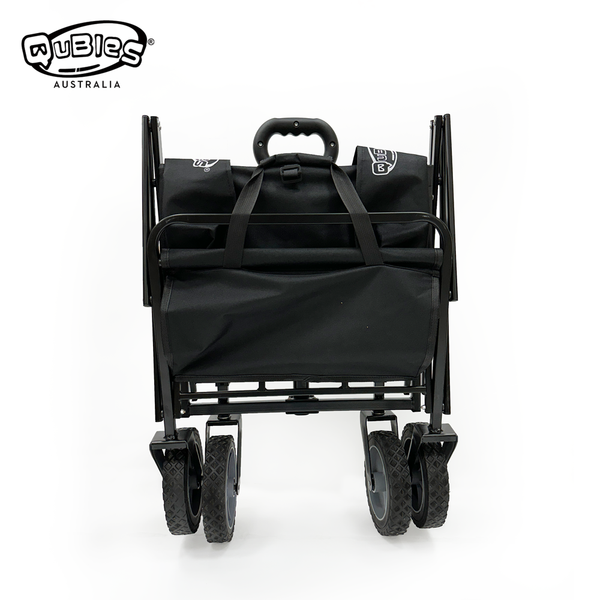 Qubies 折疊置物手拉車 黑色