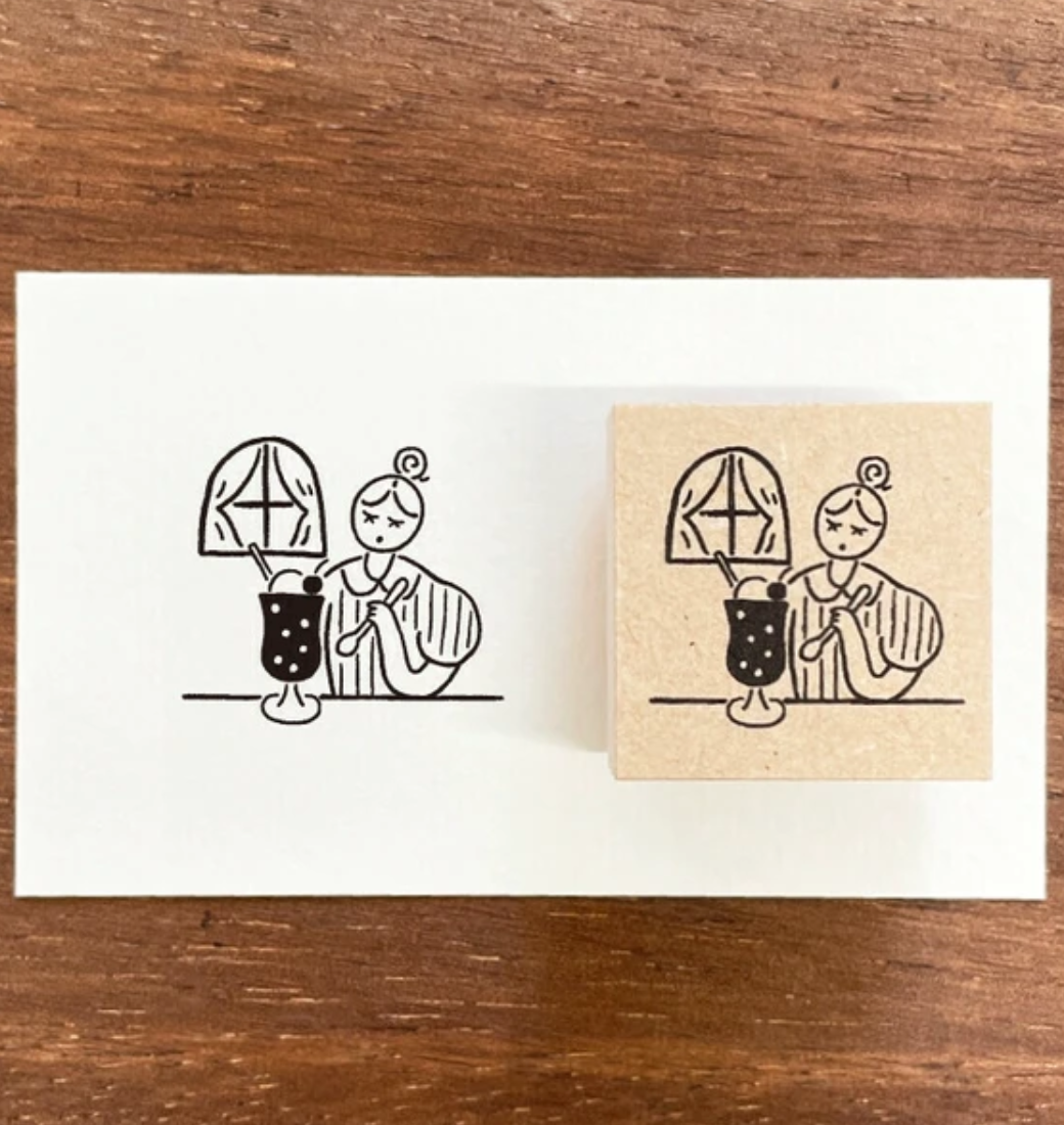 『Ｍarche』喫茶的季節性插圖印章