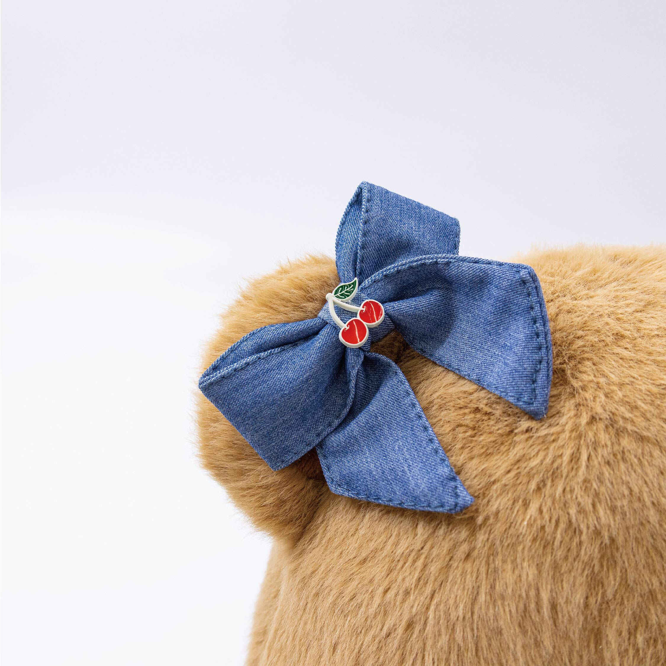 【AC50】櫻桃牛仔蝴蝶結鴨嘴夾