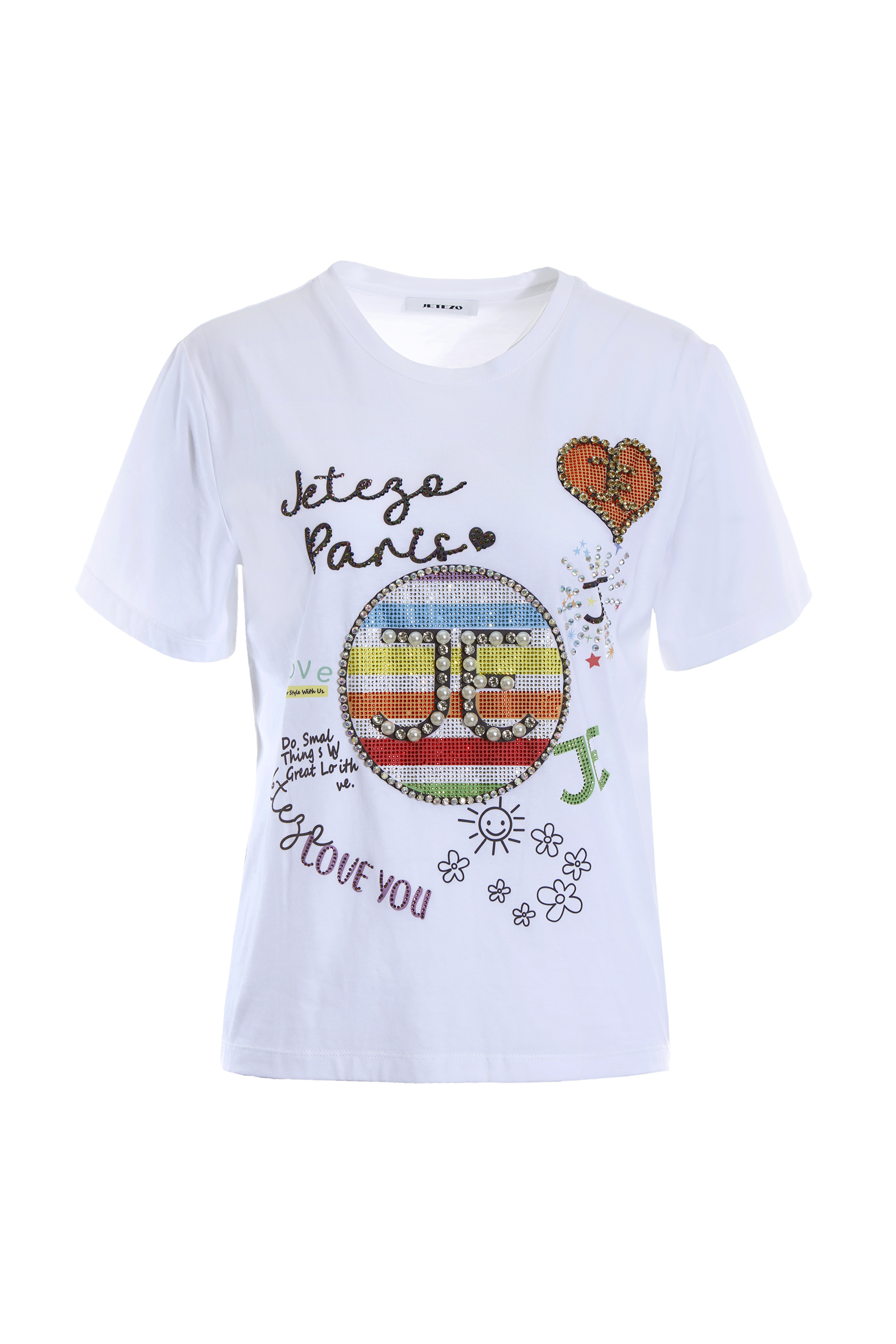 BD10312A1 新藝術花園旅行手帳logo彩鑽條紋T