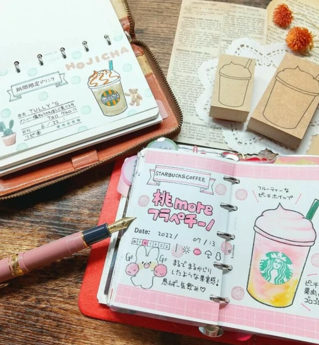 『Ｍarche』創意飲品插圖印章