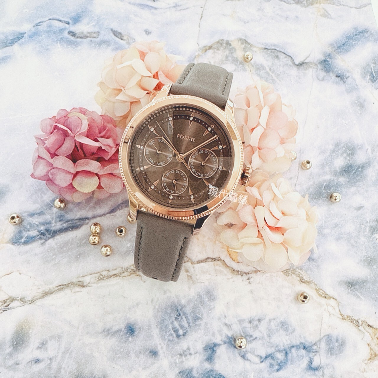 【FOSSIL】2025秋季計時時尚皮帶女錶BQW8023 38mm 現代鐘錶