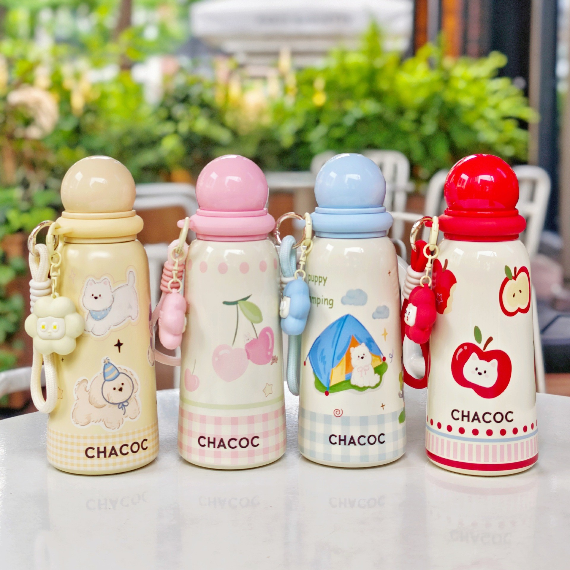 400ML Cute Cream Dog 316 Stainless Steel Thermal Flask