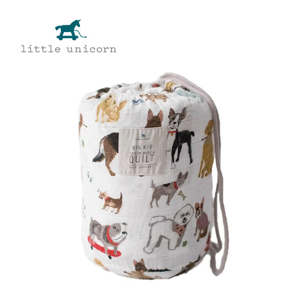 Little Unicorn 純棉加大版四層紗布毯152x183CM (多款可選)