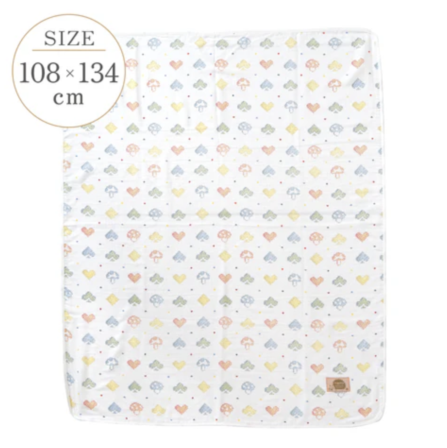 Hoppetta 新款蘑菇網眼棉天絲紗布毯-幼兒尺寸 108x134cm