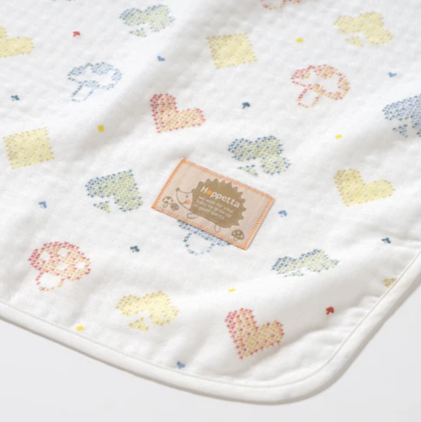 Hoppetta 新款蘑菇網眼棉天絲紗布毯-幼兒尺寸 108x134cm