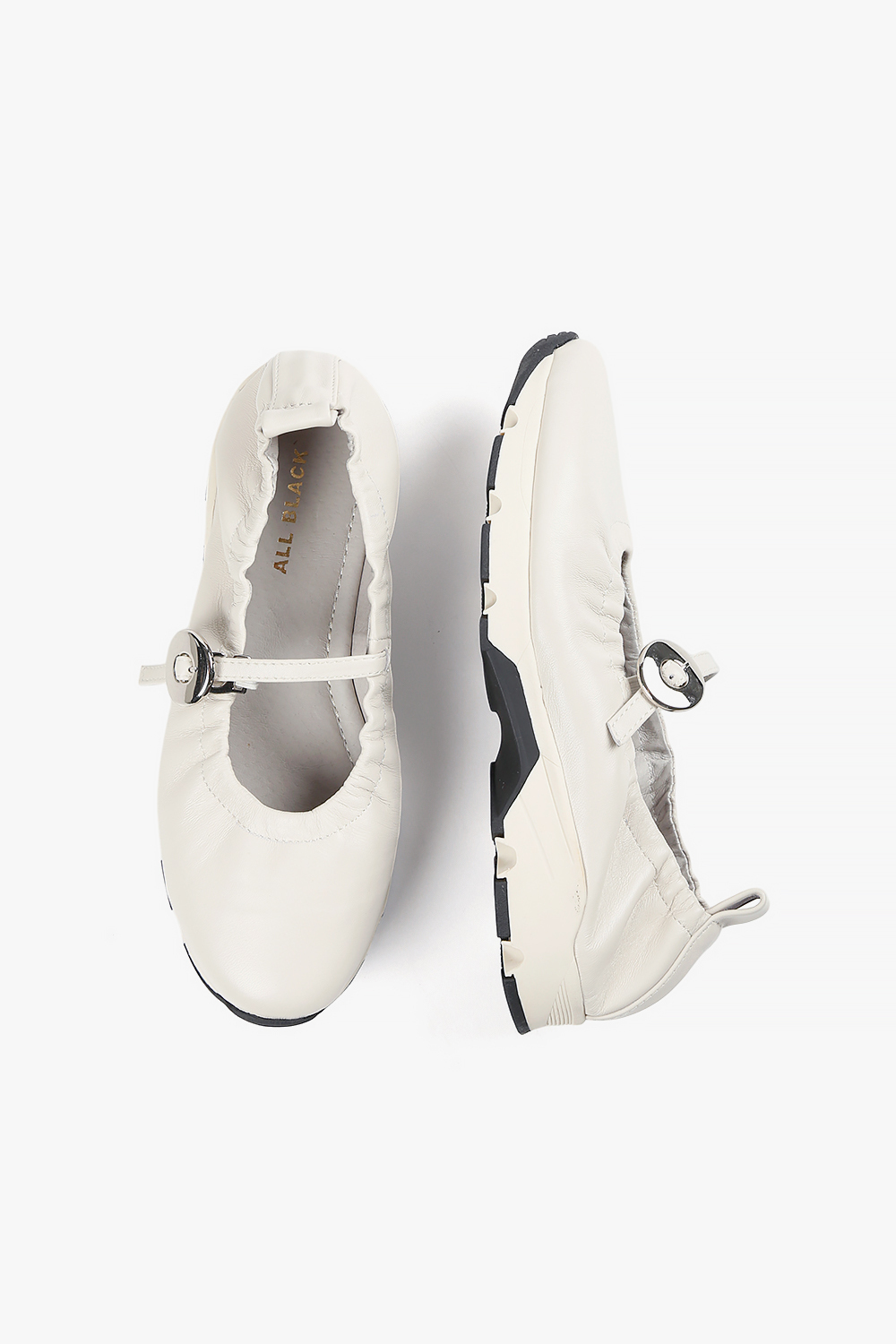 Circle Buckle Casual 真皮瑪麗珍休閒鞋