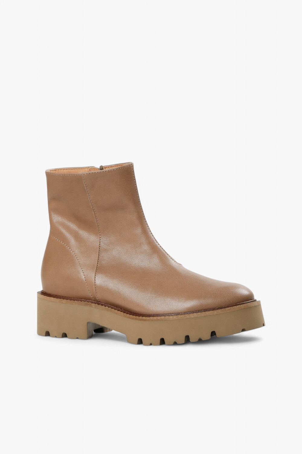 Overlap Lugg Bootie 真皮厚底短靴