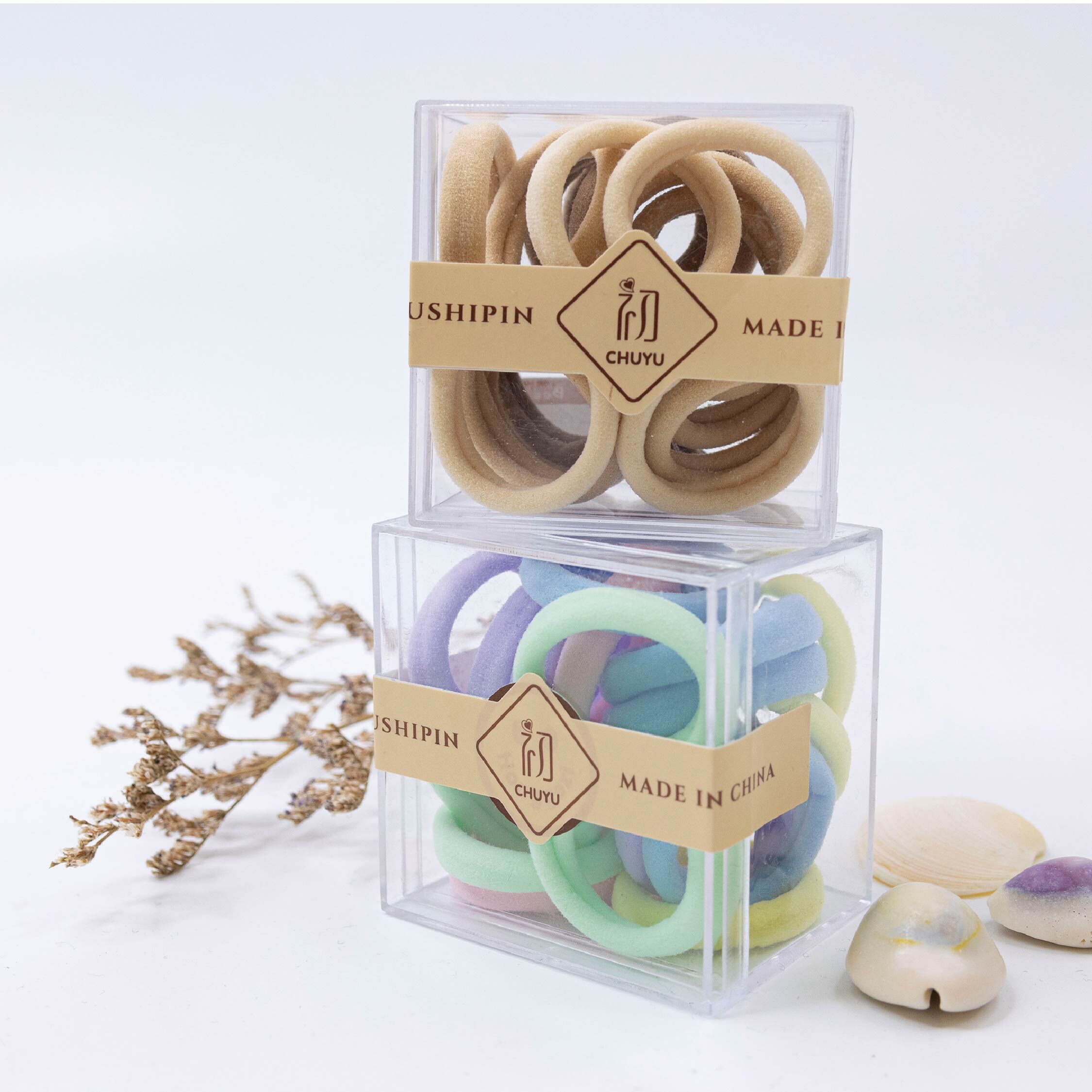 【AC57】馬卡龍彈力髮圈盒＊二款