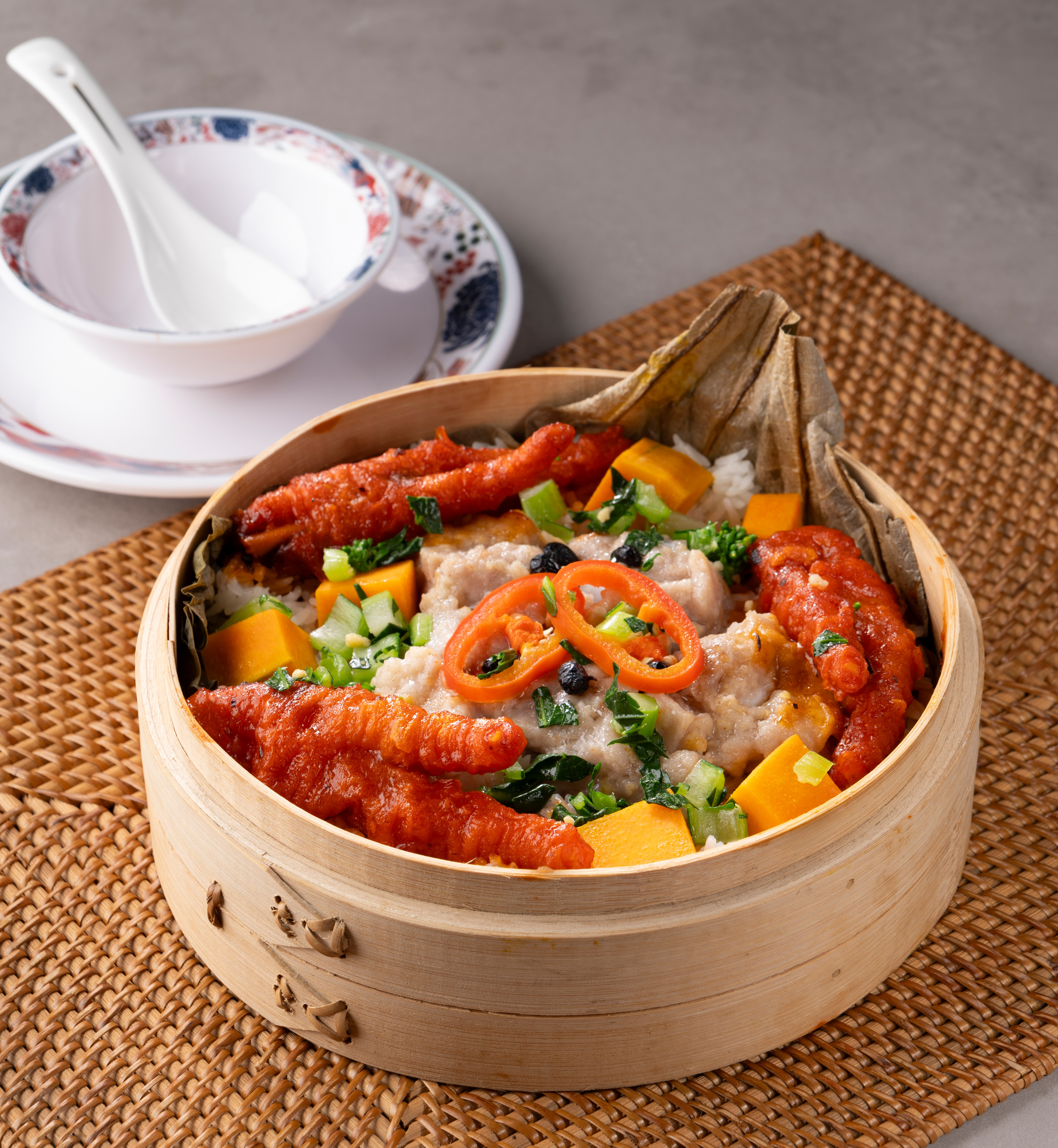 南瓜鳳爪排骨飯（原籠一份）