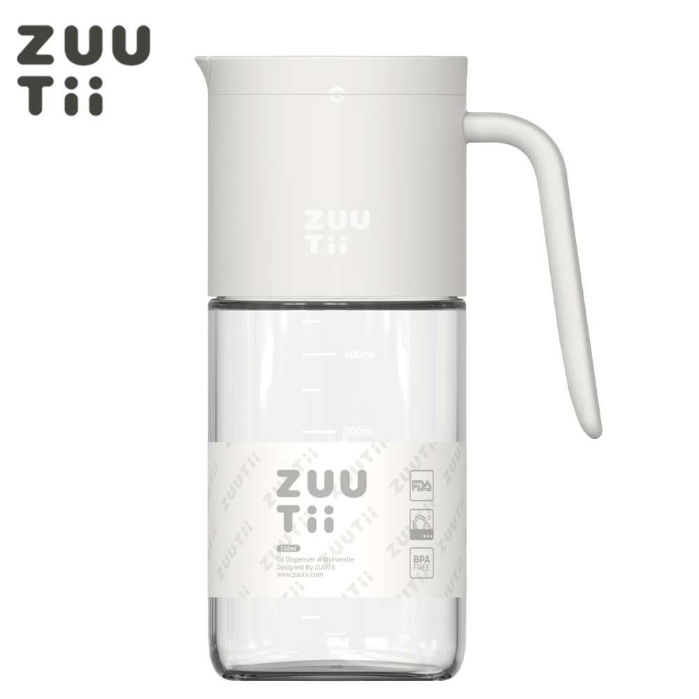 ZUUTii - 附手柄自動開合蓋玻璃油壺 550mL｜(多色)