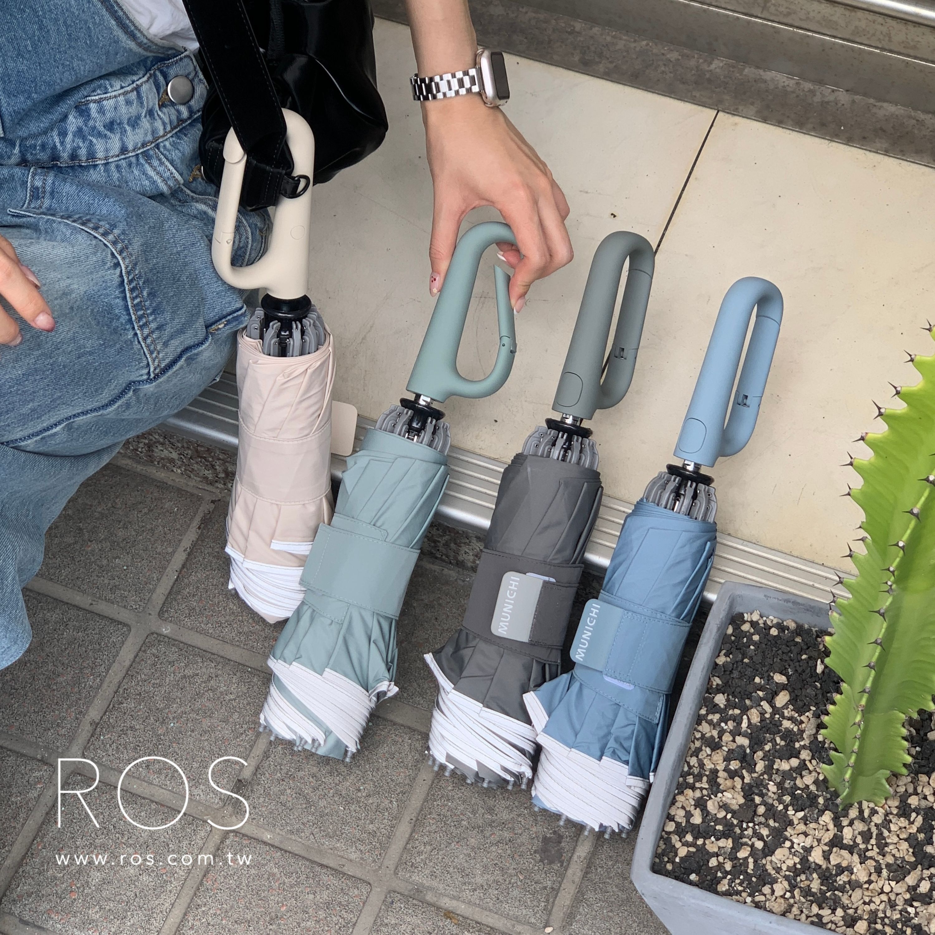 MUNICHI  反向環扣自動摺摺傘(4colors)