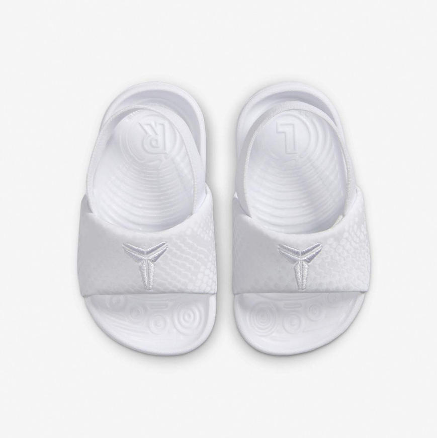小童鞋 NIKE KOBE KAWA SLIDE BT 全白 運動休閒拖鞋 涼鞋 嬰兒童鞋【IF2876-100】曼巴科比