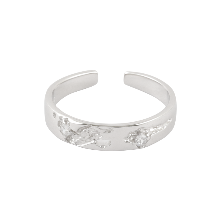 純銀對戒，情侶戒指 破碎星隕；鎖住承諾 起伏承載光影（4110男款）