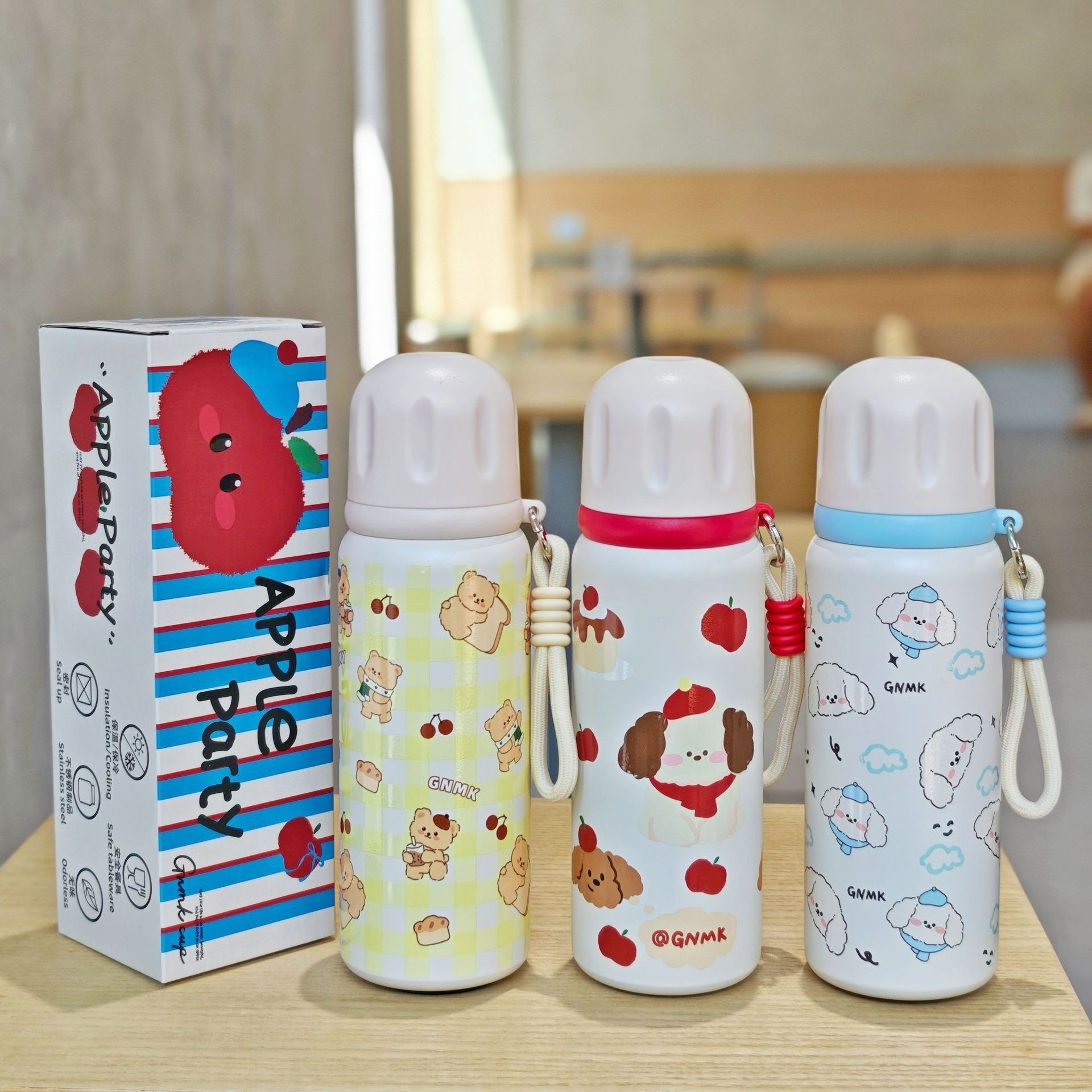 600ML Korean Style Dual-Use Straw 316 Stainless Steel Thermal Bottle