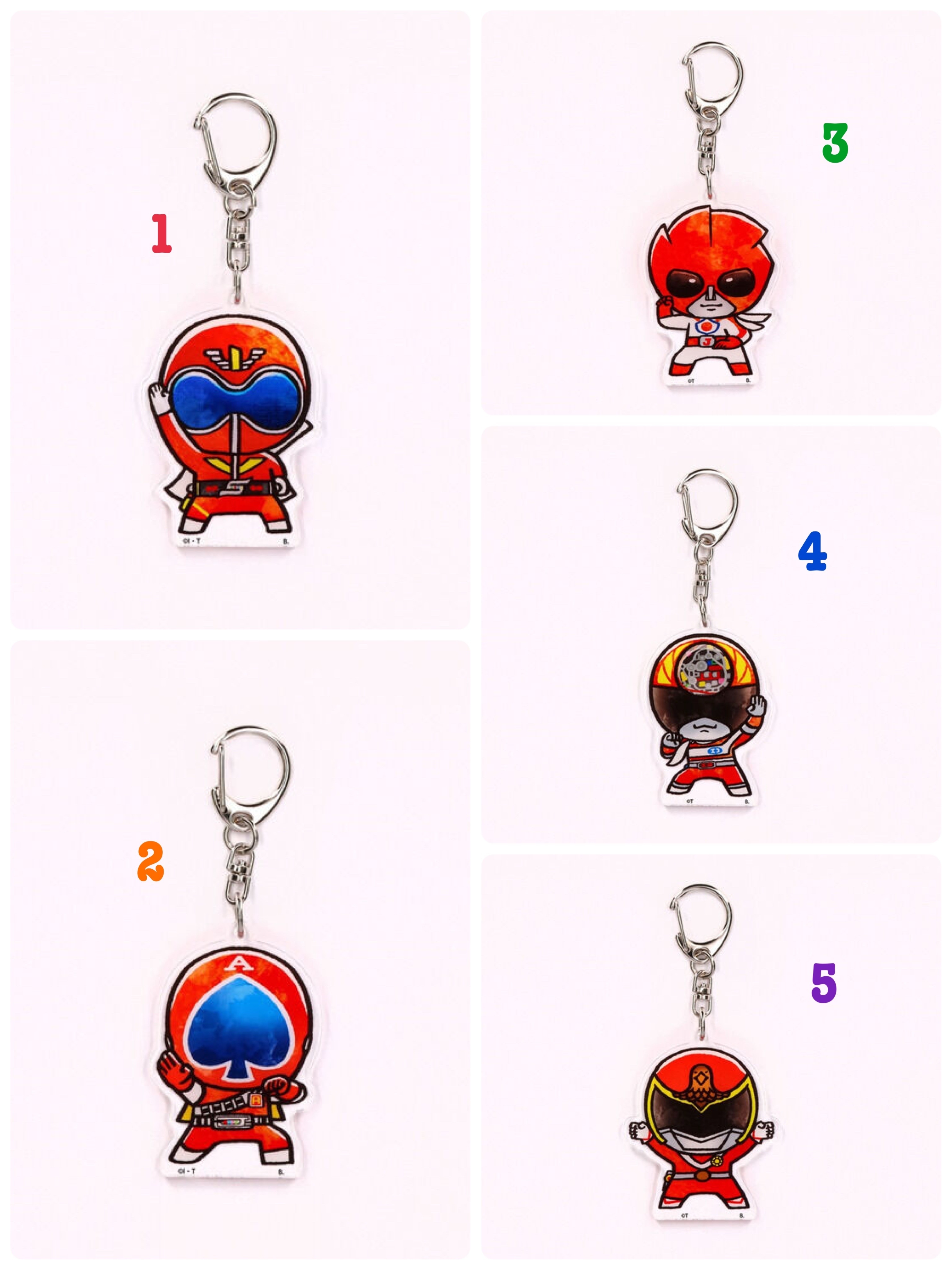 242745 Pbandai 預訂 2026/3月 スーパー戦隊シリーズ　歴代レッド　デフォルメ　アクリルチャーム（全50種）