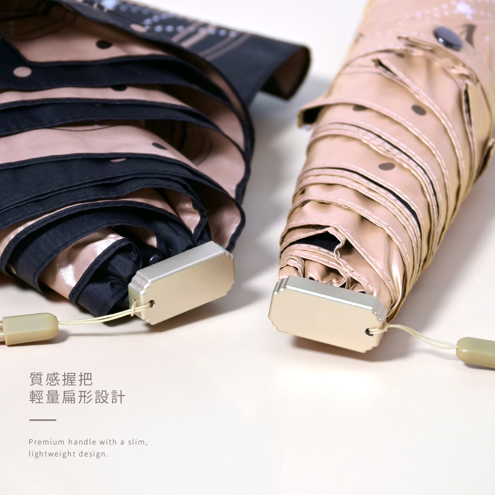 質感握把輕量扁形設計。Premium handle with a slim, lightweight design.