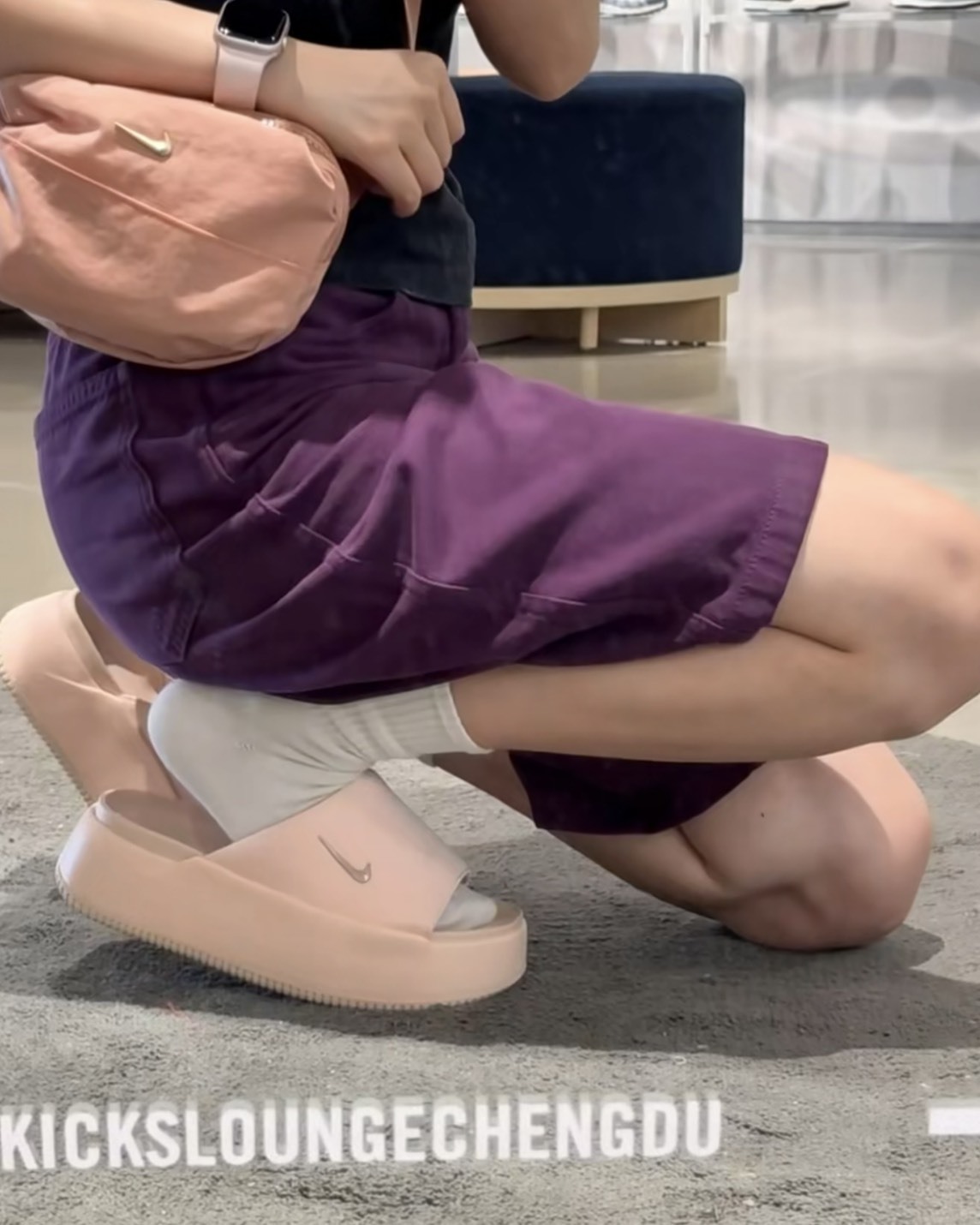 【預購】NIKE W CALM ELEVATION 厚底拖鞋 寶寶粉 HJ5601600