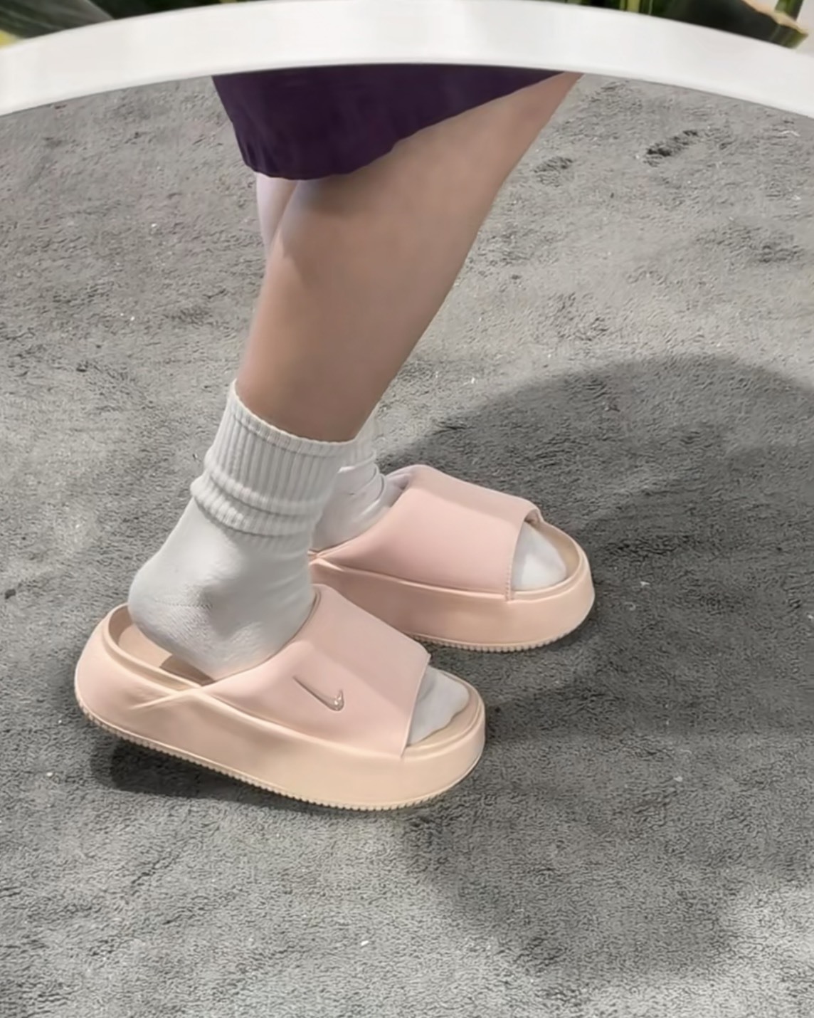 【預購】NIKE W CALM ELEVATION 厚底拖鞋 寶寶粉 HJ5601600