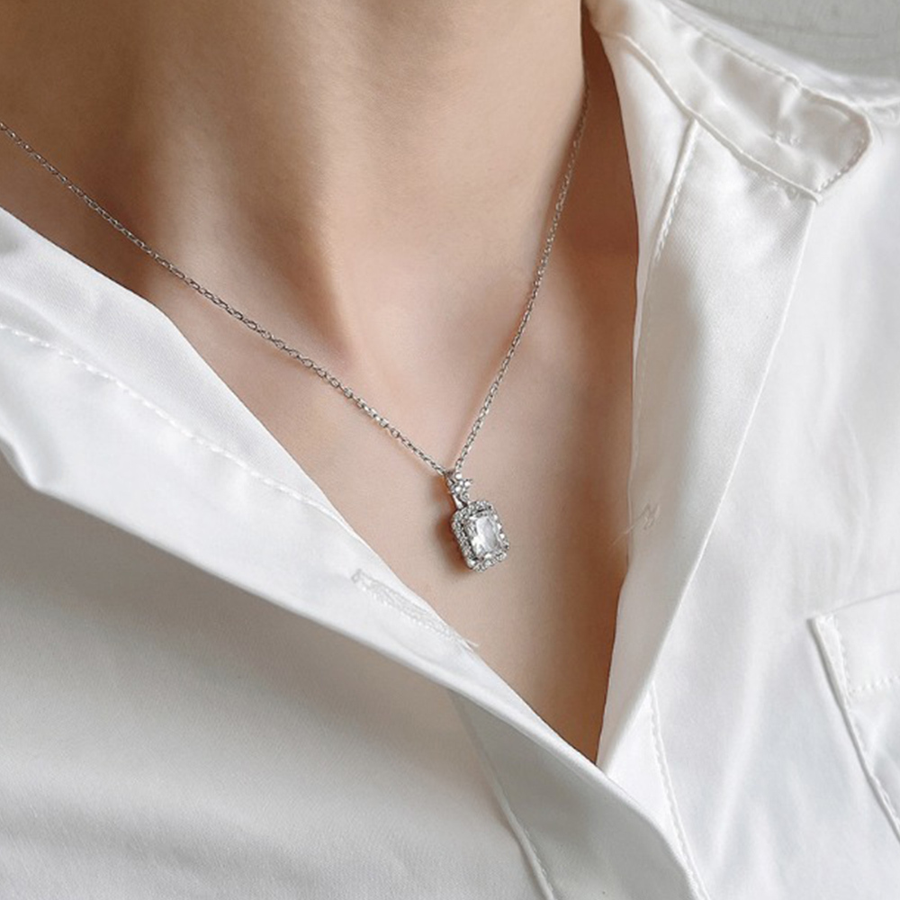 項鍊 純銀項鍊 吊墜 輕奢 鎖骨鏈 頸鏈 飾品 女生項鍊 情侶項鍊  簡約項鍊 項鍊吊墜 寶石項鍊 銀項鍊 銀飾 298