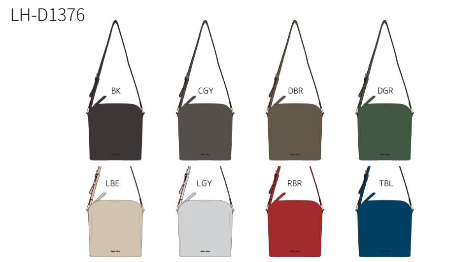 【預訂】 J0808901 Lega Largo 復古壓紋直立式迷你肩背包 LH-D1376