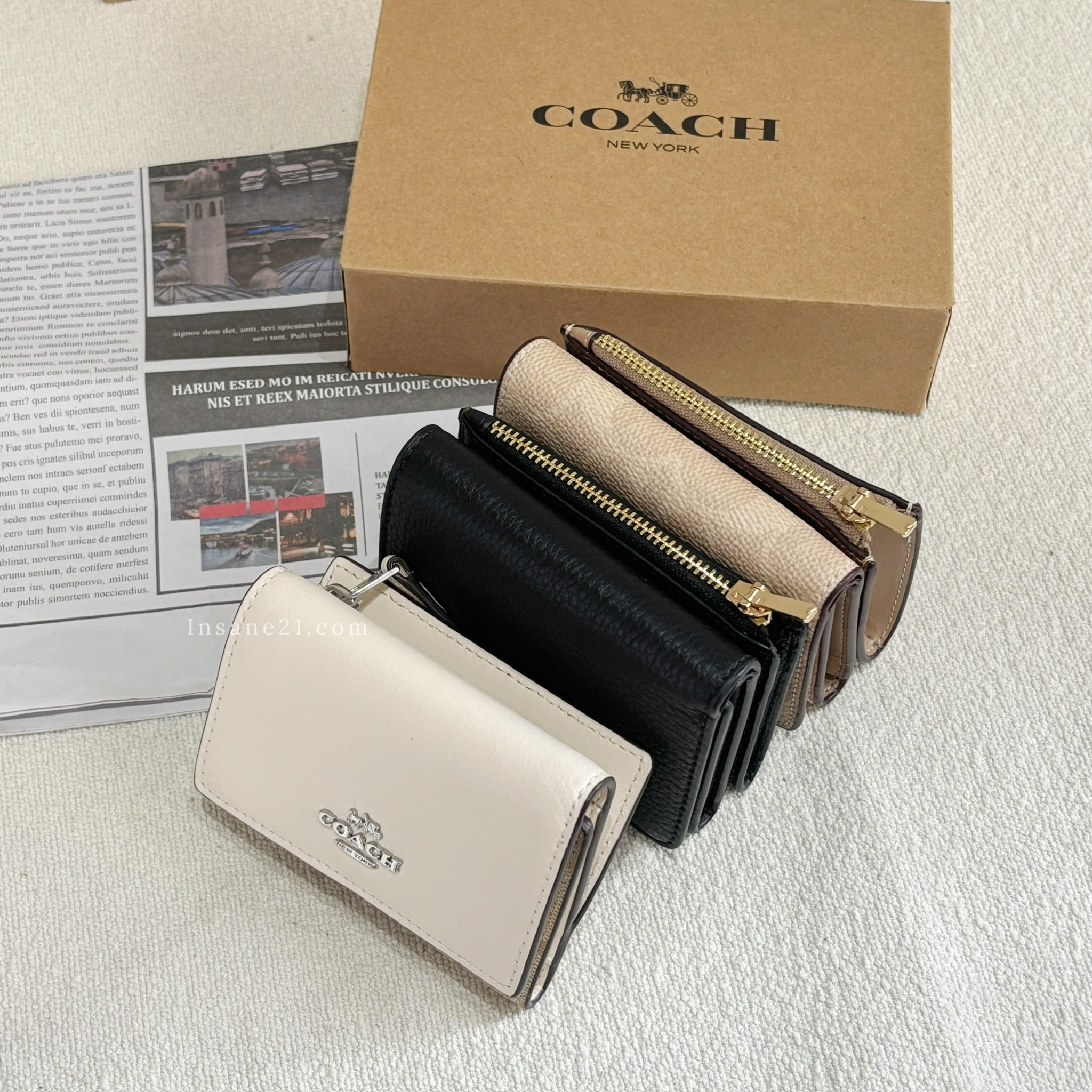 COACH 三折短夾 錢包 零錢包 經典馬車 蔻馳 代購