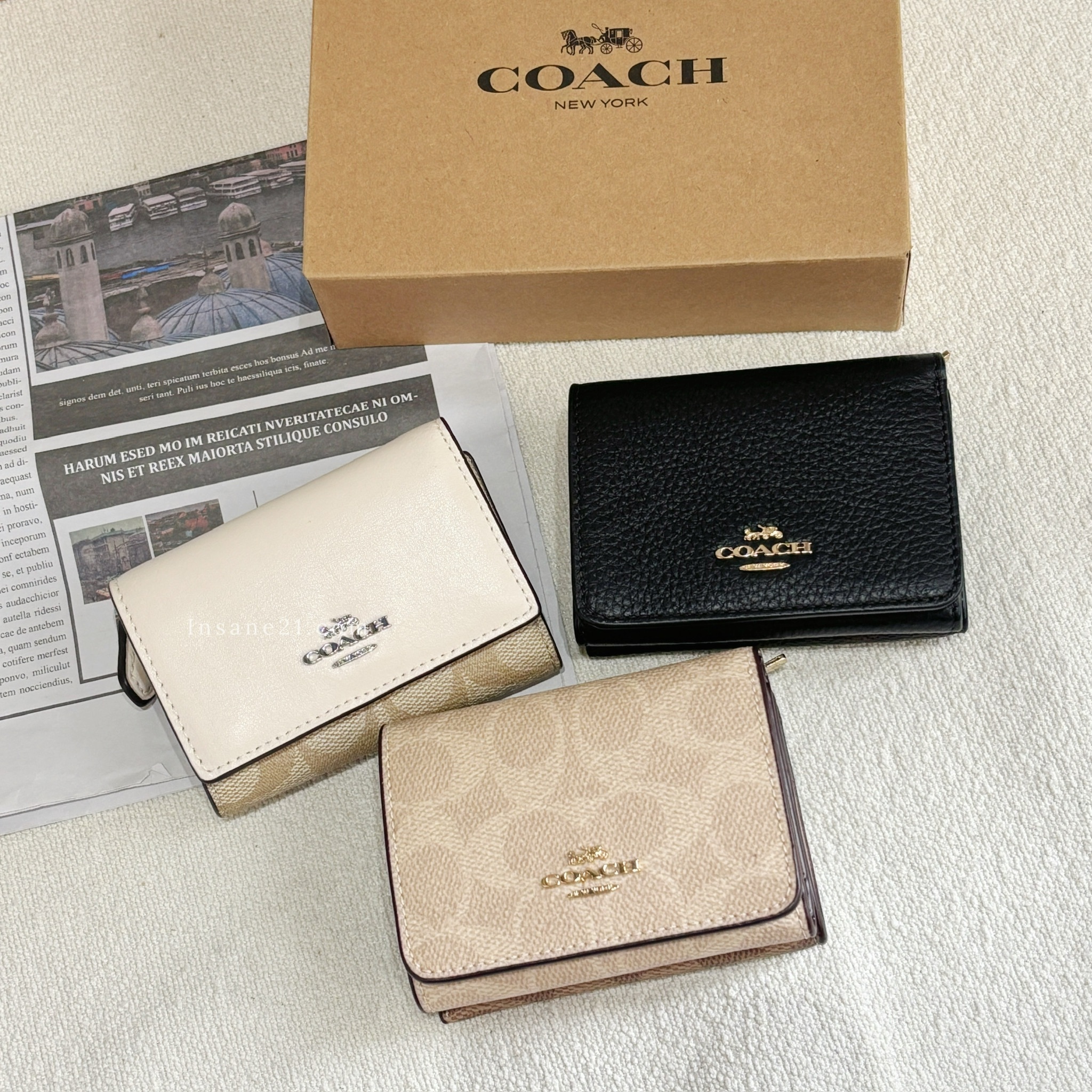 COACH 三折短夾 錢包 零錢包 經典馬車 蔻馳 代購