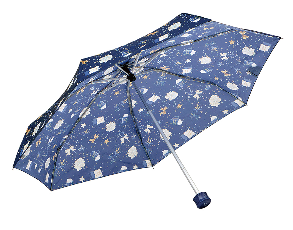 【RAINSTORY】Starry Life抗UV手開迷你口袋傘(藍)