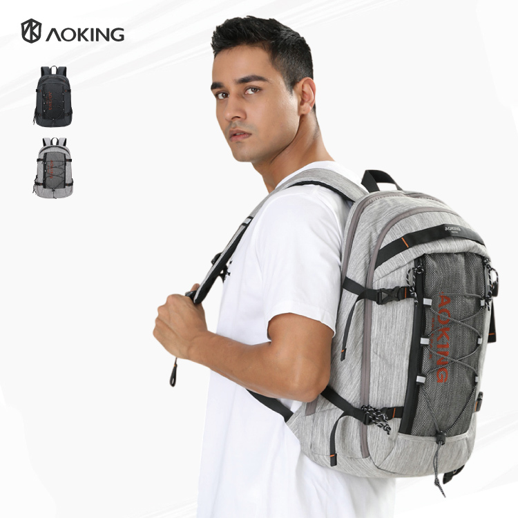 AOKING 時尚潮流撞色系雙肩包 防水耐磨後背包