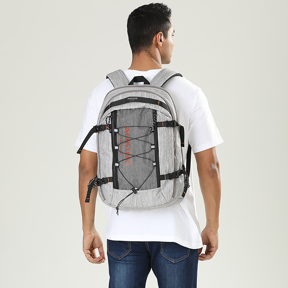 AOKING 時尚潮流撞色系雙肩包 防水耐磨後背包