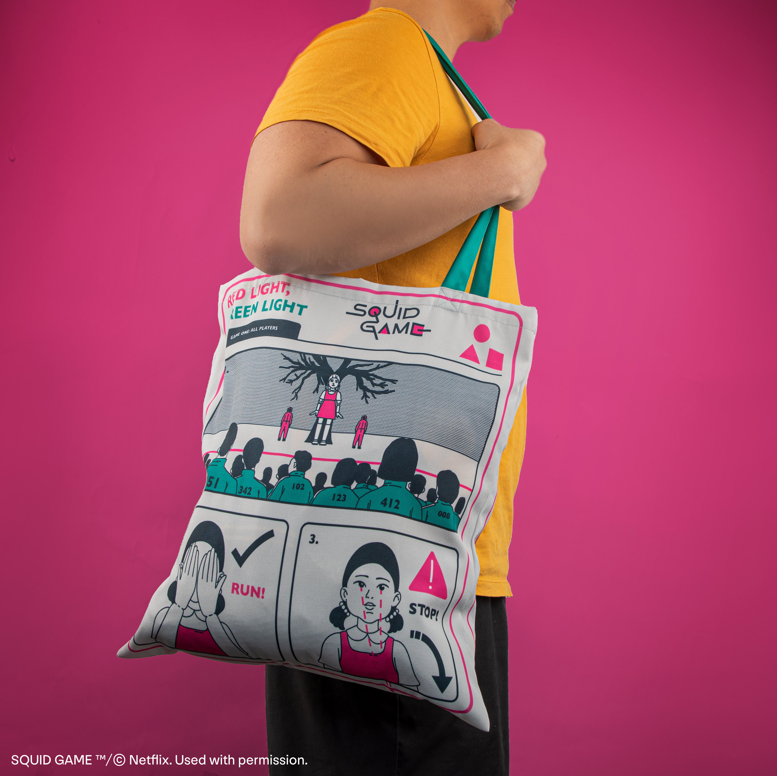 魷魚遊戲英熙藍圖手提袋 & 士兵鑰匙扣