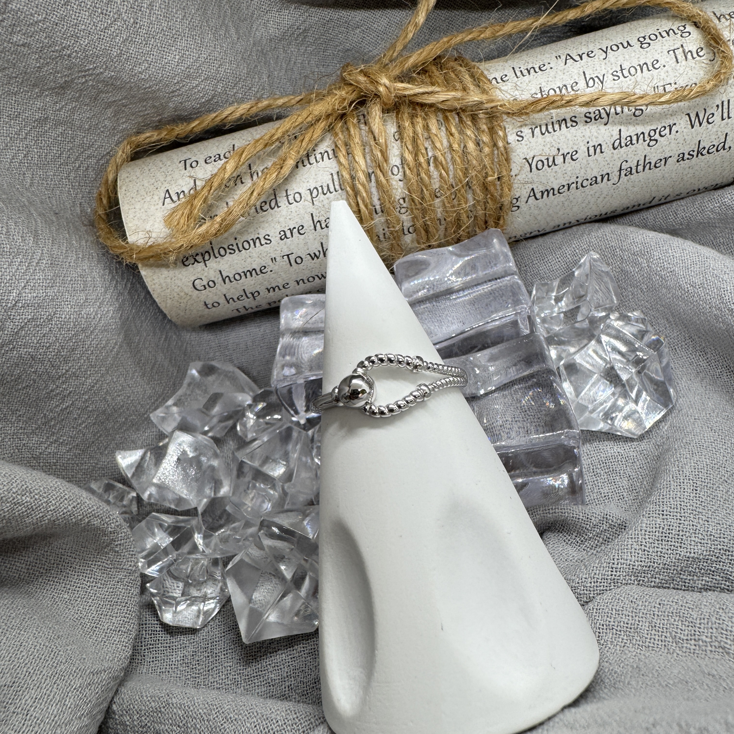 環心微光 - 純銀戒指