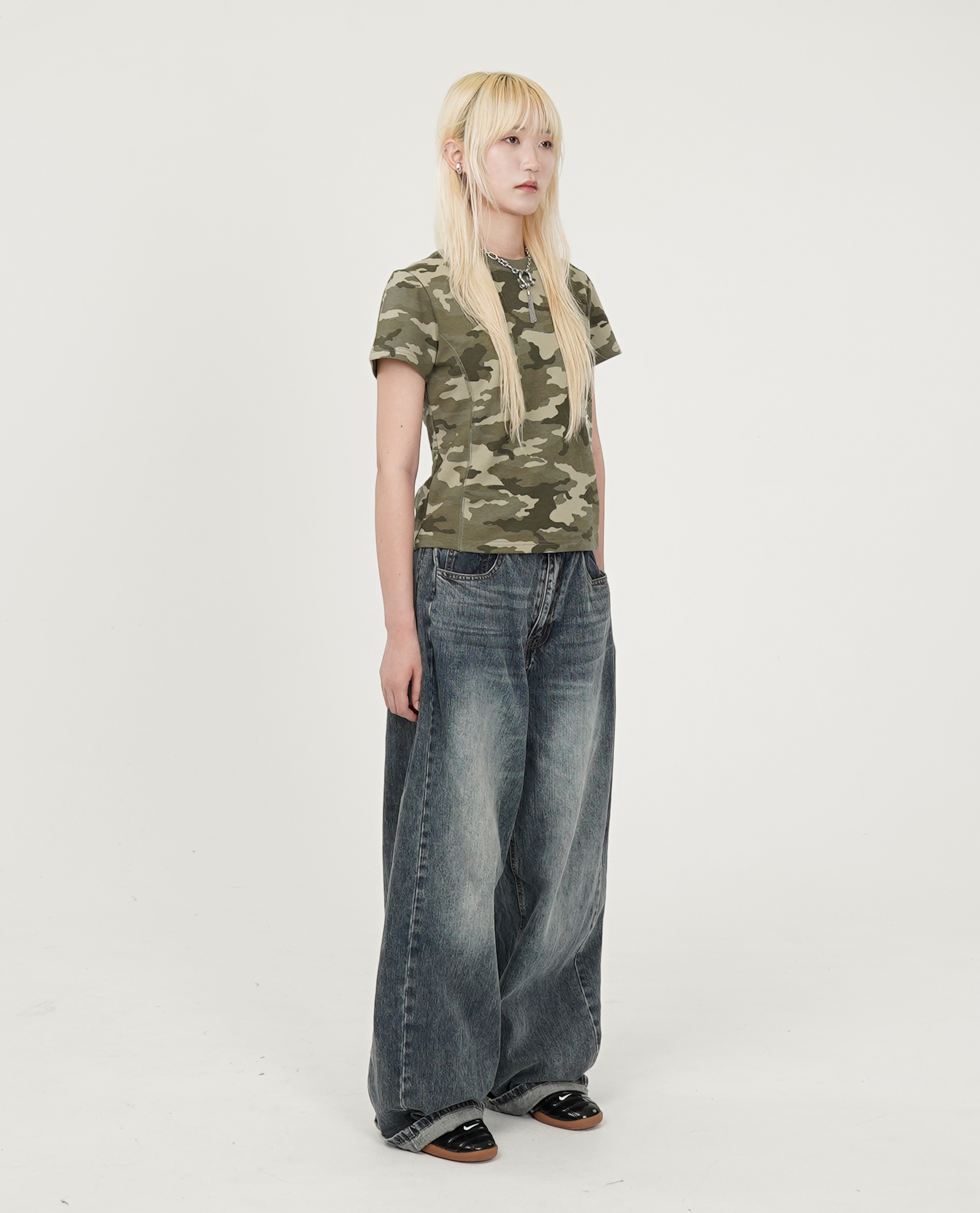 WEBHOUSE Twister Star Angel Tee (Indigo Camo / Camo) - 25SS