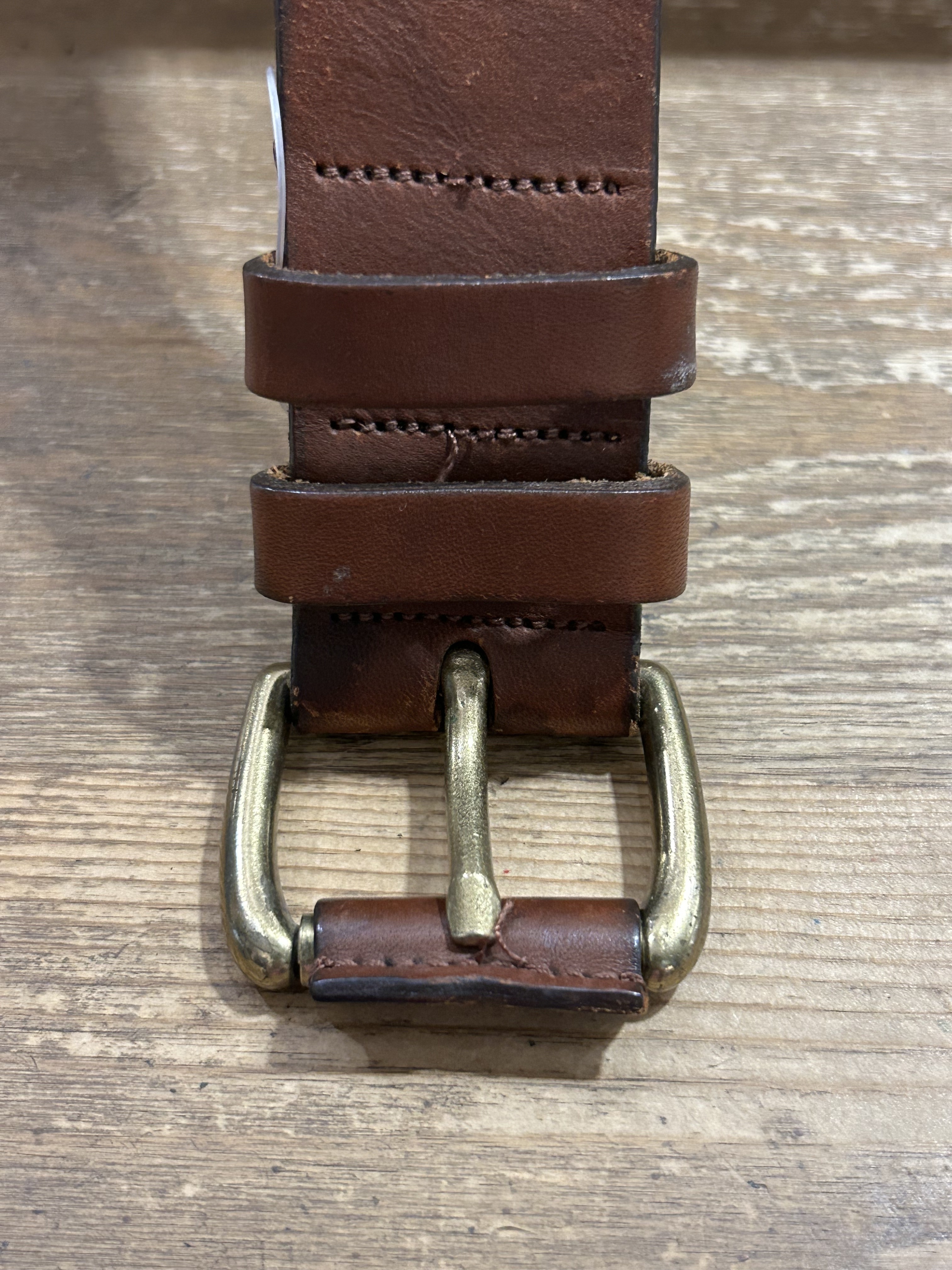 90s LL BEAN Leather Belt Made in England W31-32