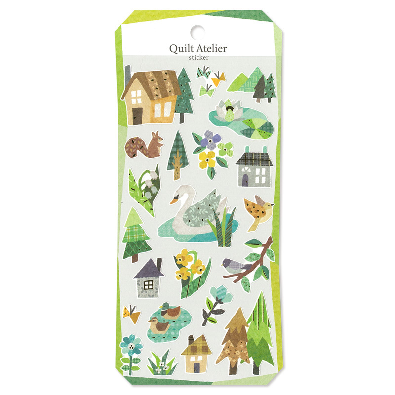 MIND WAVE 貼紙: Quilt Atelier 82423 湖邊的房子