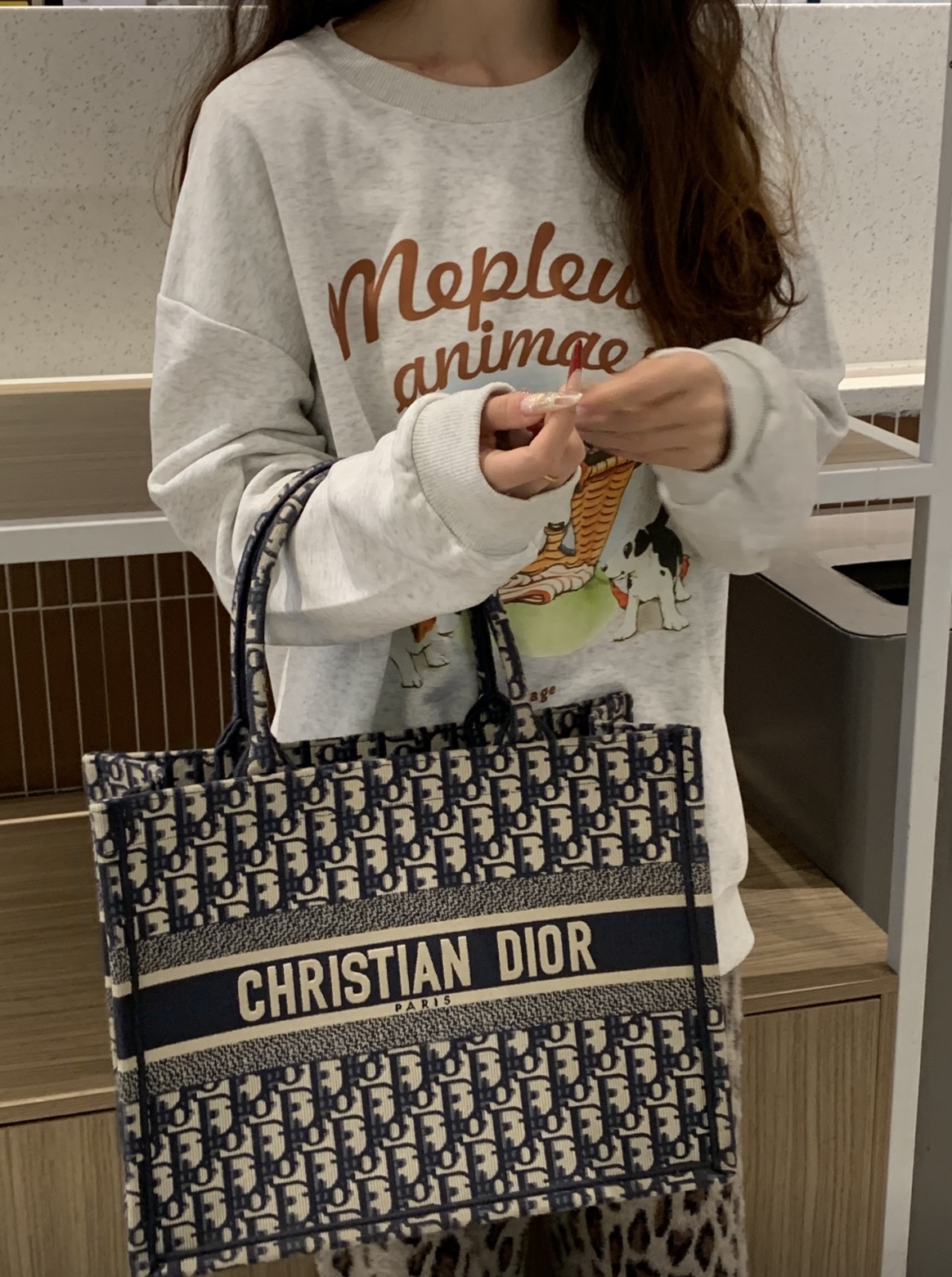 Dior Book Tote Bag 牛仔藍色 中號