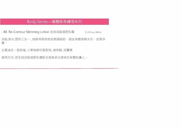 [B8] 全效消脂減肥乳霜 450ml (燒脂排水)