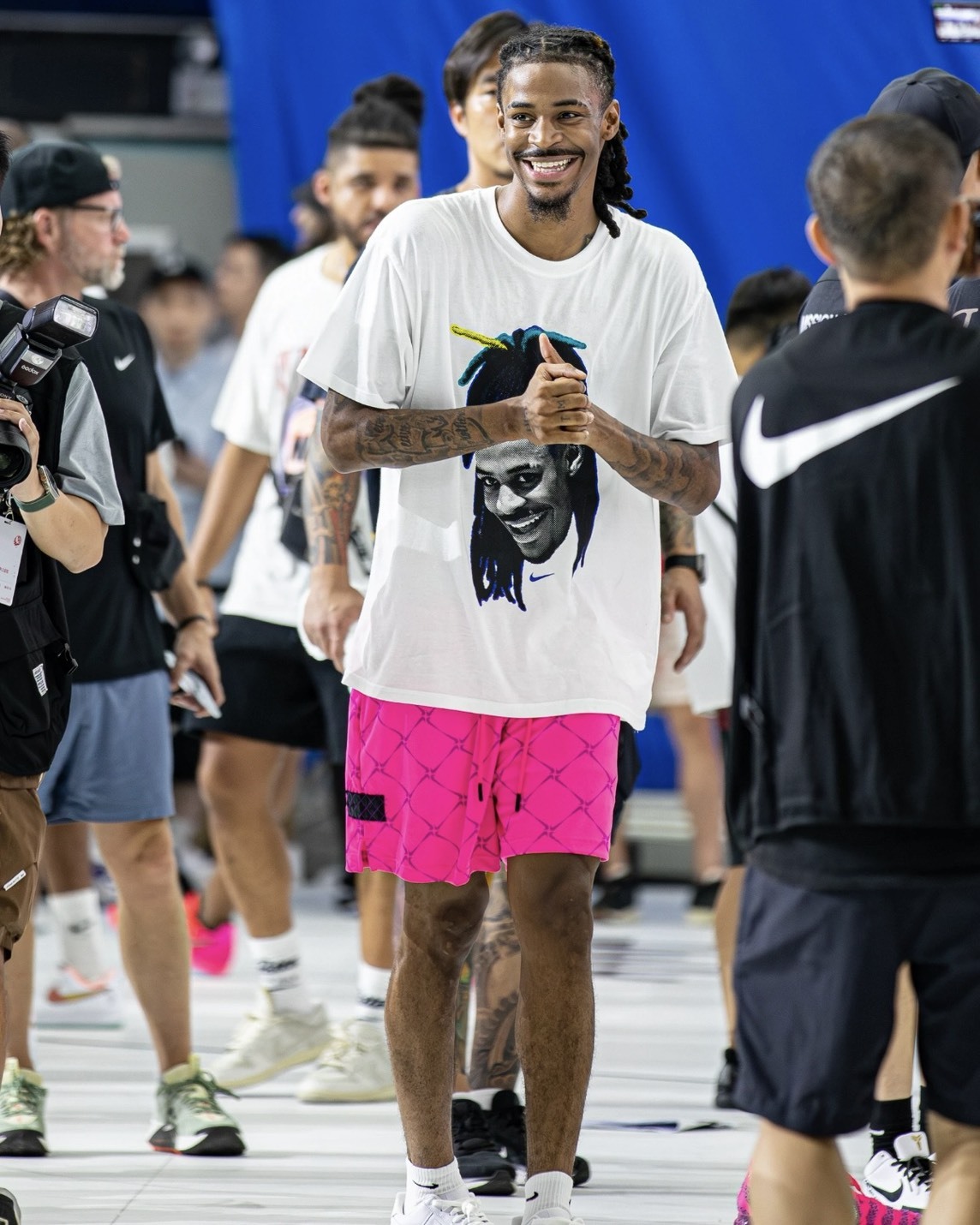 Nike Ja Tee 白色 Ja Morant 同款 莫蘭特 頭像 落肩 純棉 印花 短T HJ3429-100