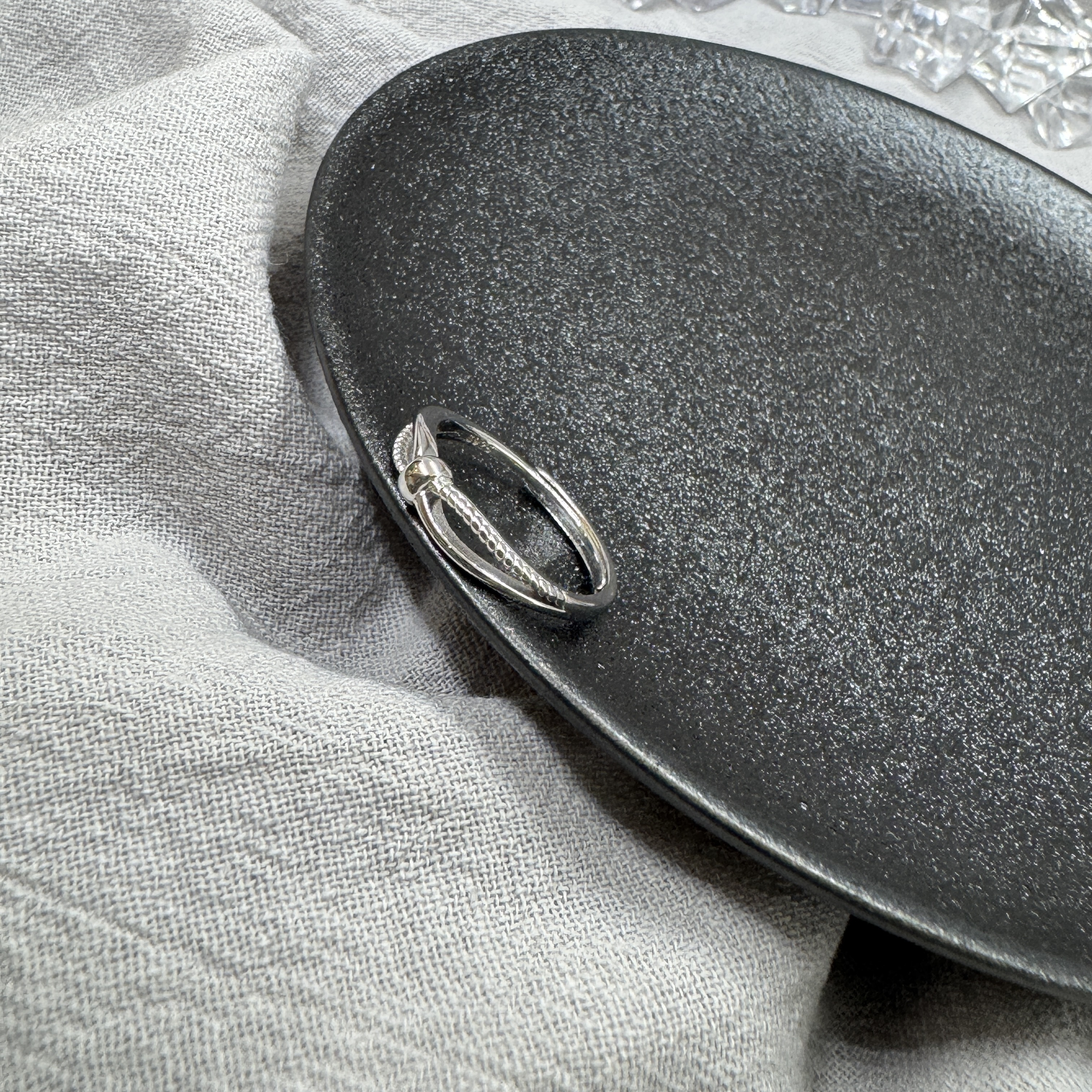 繫結柔光 - 純銀戒指