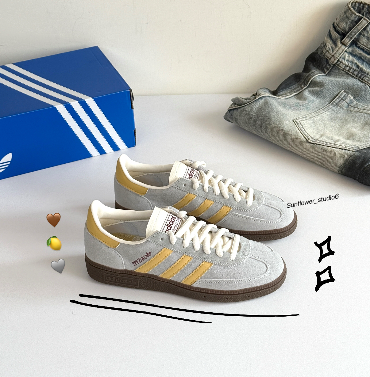 Adidas Originals Handball Spezial 奶油淺灰 奶油黃 檸檬黃 黃色 淺灰 莫蘭迪灰 灰色 焦糖底 復古 德訓鞋 HQ5131/預購