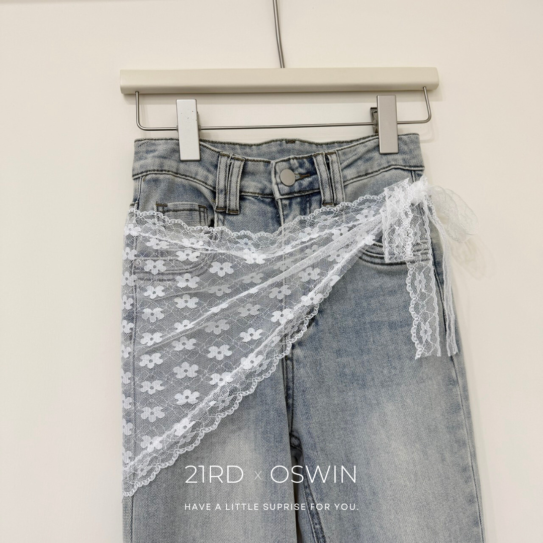 蕾絲花邊 三角腰帶