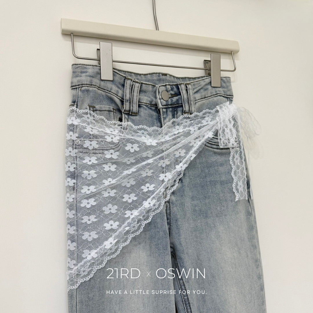 蕾絲花邊 三角腰帶