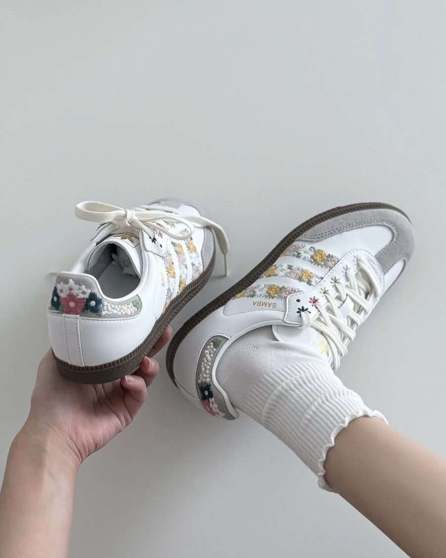 Adidas Samba OG 刺繡 碎花 夏日 小花