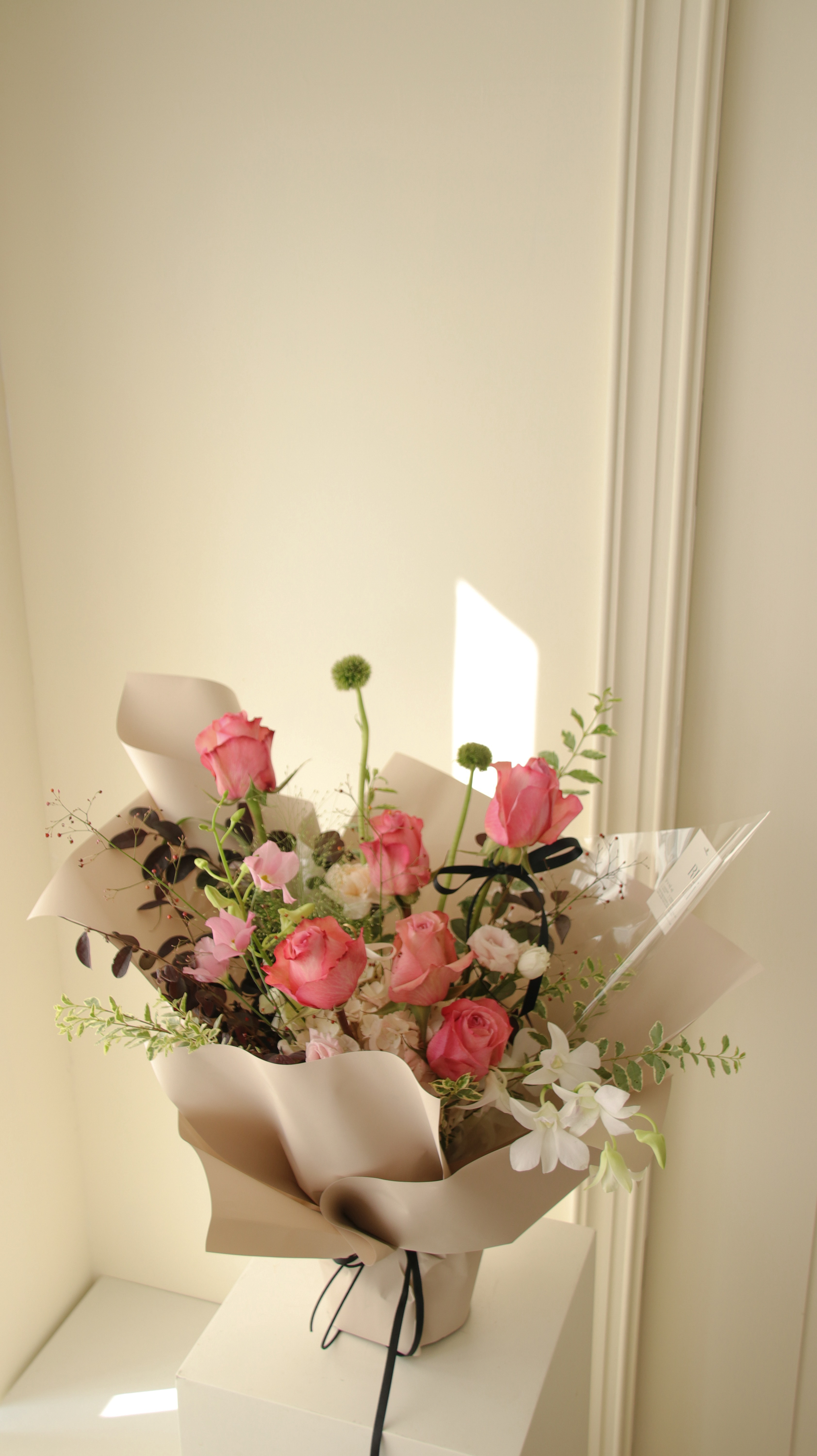 心動有期 法式暮紅鮮花花束